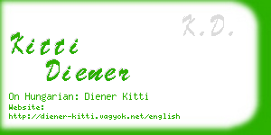 kitti diener business card